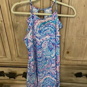 Lilly Pulitzer Women’s halter dress silky Pima cotton sz L